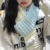 Handmade DIY woven Yugui dog scarf material package small red book with the same hand-woven thick woolen scarf for female girlfriends