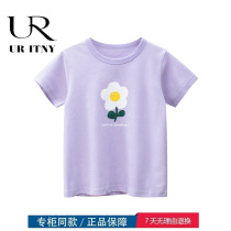 Brand discount store dedicated to the Clearing 2023 summer new child short sleeve t - shirt girl printed tops