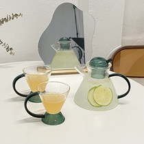 Tea kettle with handle household glass ins wind tea water separation heat-resistant high temperature scented tea cup set