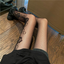 Black Rose Stocks Woman Metal legs Sexy Black Filament Fish Fish Fish Fish Fish Fish Link Socks in Tide