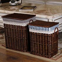 Jiangnan bamboo rattan Wicker rattan clothes snack storage box storage box laundry basket laundry basket dirty clothes bucket