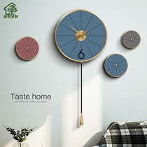 Nordic wall clock living room ins simple modern light luxury home Bell decoration personality creative Net red silent clock Wall