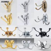 Solid rotating butterfly hook hook wall hanging door hook hook for a single creative clothes hook wall hook