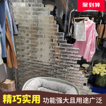 Glass brick crystal brick solid entrance bedroom bubble net red double-sided outdoor background wall decoration partition wall customization