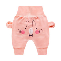 Child Tai baby big fart PP pants pure cotton boy thin high waist and belly guard male and female small children spring and autumn Harlan long pants