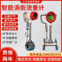 LUGB vortex flowmeter steam gas natural gas nitrogen compressed air heat conduction oil meter intelligent dn80