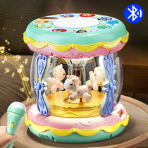 Baby hand clapping drum children 6 months 12 baby toys 0-1 years old 3 early education puzzle music merry-go-round drum clapping