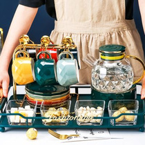 Nordic style tea set ceramic cup cup home water tool set modern minimal teacup kettle set