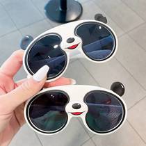 Baby polarized sunglasses cute panda children sunglasses male and female anti-UV kid silicone sunglasses 