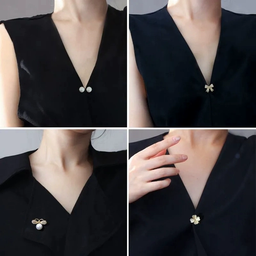 Вырез слишком низкий, волшебный инструмент был значительно модифицирован для предотвращения воздействия, защита пуговиц, передняя защита, универсальная пряжка с низким вырезом, красивый внешний вид.