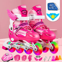 Skates Childrens full outfit Mens and womens inline skates Roller skates Roller skates Beginners adjustable size