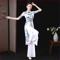 HOAD Modified Qipao China Wind Stage Performance Flutter Classical Dance Body Etiquette Practice and Body Rhyme Clothing