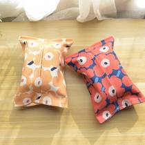 Nordic Day Style Large Flower Containing Tissue Box Cotton Linen Cloth Art Home Paper Towels Car Towels Bag decorated with paper towels