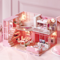 Handmade toy diy hut little girl student princess birthday gift 7-12 years old house mini doll house