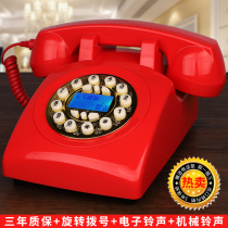 Old-fashioned buttons antique idyllic landline antique American mechanical bell retro home office phone
