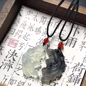 古玉 双魚佩飾 珊瑚玉 K21金具 ネックレス 首飾 時代物 中国美術 玉佩 双鱼玉佩-双鱼玉佩促销价格、双鱼玉佩品牌- 淘宝