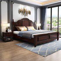 mei shi chuang full wood bed 1 8 meters double modern minimalist light luxury European white bed 2 M master high box bed