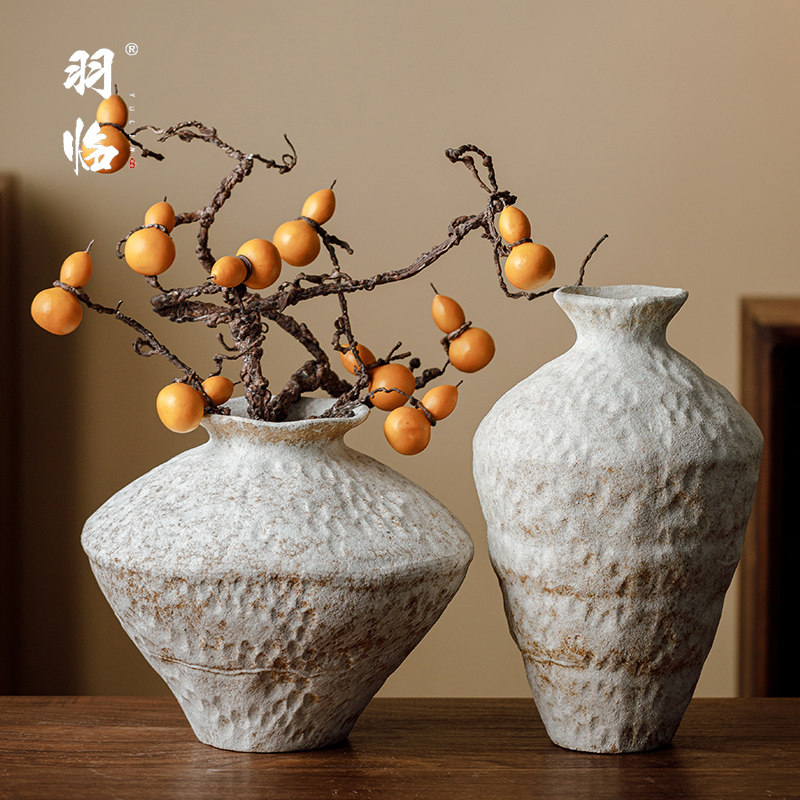 侘寂风粗陶花瓶-侘寂风粗陶花瓶促销价格、侘寂风粗陶花瓶品牌- 淘宝