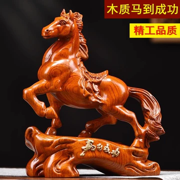 明/宣德年 唐銅 【馬到成功】馬置物 写実彫刻 高22cm AI11K32D 工艺品