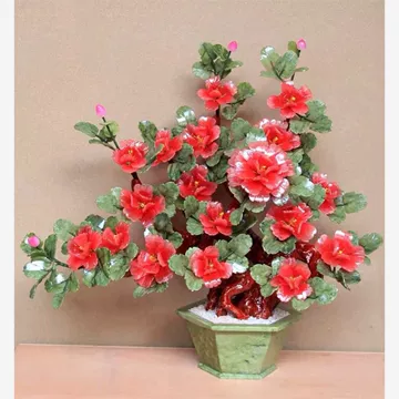 景泰蓝玉石牡丹花盆景摆件-景泰蓝玉石牡丹花盆景摆件促销价格