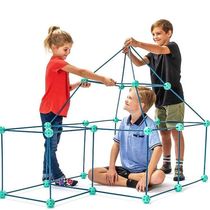 Childrens indoor outdoor DIY tent insert beads building blocks intellectual three-dimensional diy tent set up Castle ball ball game House