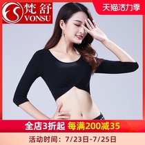 Fanshu 2021 summer new belly dance top sexy adult dance practice suit practice clothing large size top