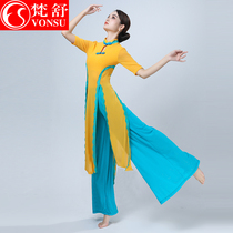 Fanshu 2021 autumn and winter New classical dance costume womens suit elegant gauze clothing Wanjiang dance clothing practice costume