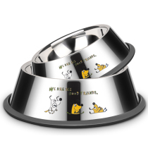 Stainless steel dog bowl large small medium and large dog Labrador dog basin dog eating water bowl rice bowl cat food basin