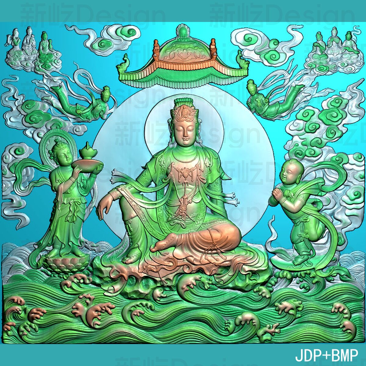 中国古美術・純手描き・画芯・送子觀音画像167x86cm・書画・絹本・仏像・風水 中国古美術・純手描き・画芯・送子觀音画像167x86cm・書画・絹本・仏像