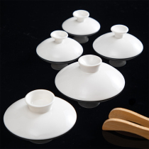 Chaoshan 3-only cover bowl with lid single cover tea bowl cover single ceramic tea set Single selling large number matching cover accessories Kung Fu