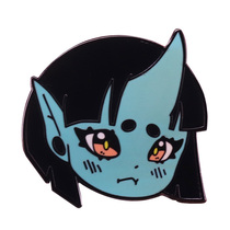 Blue ghost female brooch Japanese monster culture badge