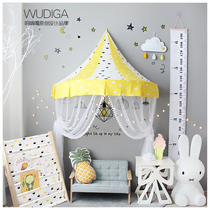 Crown children's tent gauze bed canopy children's room decoration wall hanging reading corner game house photography props background