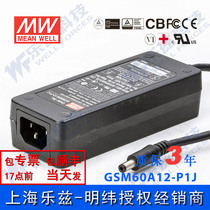 GSM60A12-P1J Taiwan Mingwei 60W12V power adapter DC regulator 5A triple plug medical grade