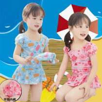 2021 new 2 girls in small and large childrens swimsuits 3 girls baby infants 5 one-piece boxer shorts 6-year-old swimming