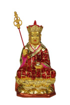 Solemn Buddha statue camphor wood carving Taiwan color gold Ksitigarbha Bodhisattva 8 10 12 16 19 inch