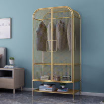 Nordic wrought iron wardrobe ins bedroom small apartment wardrobe custom girl heart Net red wardrobe clothing storage