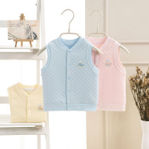 Baby waistcoat Waistcoat Spring Autumn Children Warm Waistcoat for men and women Autumn Winter Triple Clip Cotton Baby Vest Kan Shoulder Pure Cotton