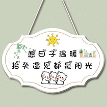 ins Nordic simple style wall decoration door pendant decoration room door door hanging decoration door number creative woman