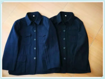 Winter new grandfather plus velvet padded tunic single-layer jacket multi-pocket solid color warm tunic suit