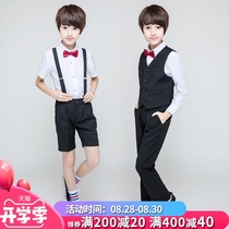 Childrens suit suit small suit boy suit flower girl dress Korean version of the big boy boy piano performance suit Summer