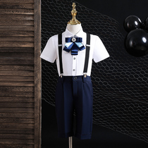 Childrens suit suit suit British style summer flower boys little dress piano performance host performance costume
