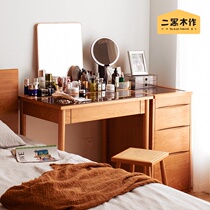 Two black wood morning and twilight dresser bedroom modern simple makeup table Small storage cabinet One net red ins