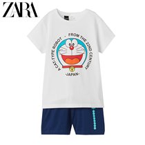 ZARA new childrens clothing boys Doraemon printed pajama suit Loungewear 00962799250