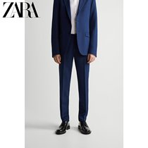 ZARA summer new mens blue slim suit trousers 01564411420