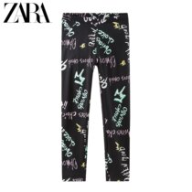 ZARA Spring loaded new childrens dress girl graffiti printed underpants 0071605800