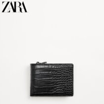 ZARA autumn new mens bag black animal pattern fashion casual folding wallet 13799620040