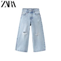 ZARA Spring Dress New Child Clothing Girl Wide Leg Jeans 2187609406