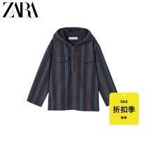 ZARA new childrens clothing boys hooded striped shirt 06887774400