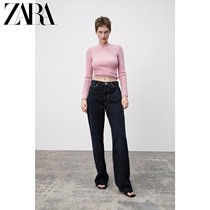 ZARA spring new womens clothing side pleated sweater-knitted sweatshirt 4331005612