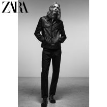 ZARA early autumn new mens sheepskin casual motorcycle leather jacket jacket 09953302800